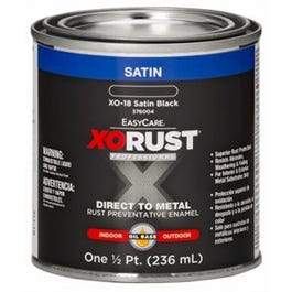 Premium Ant-Rust Oil-Base Enamel, Black Satin, 1/2-Pt.