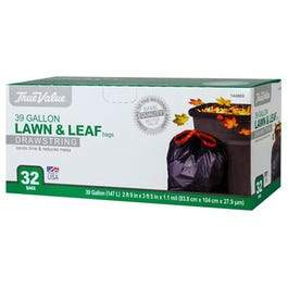 Lawn & Leaf Trash Bags, Black, 32-Ct., 39-Gal.