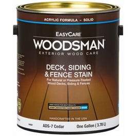 Acrylic Deck, Siding & Fence Stain, Solid, Cedar, 1-Gallon