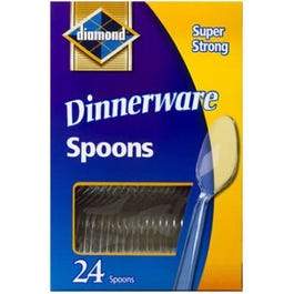 24-Count Clear Plastic Heavyweight Spoons
