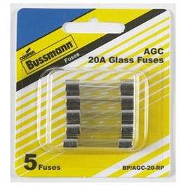 Automotive Fuses, Glass Tube, 20-Amp, .25 x 1.25-In., 5-Pk.