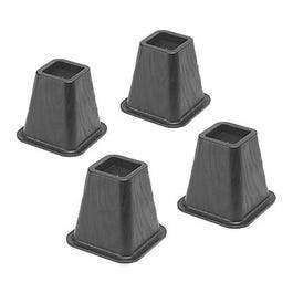4-Pk. Bed Risers, Black, 5-1/4-In.