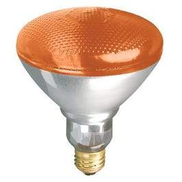 Flood Light Bulb, Accent Reflector, Amber, 100-Watts
