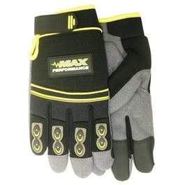 Max Performance Synthetic Palm Glove, Gel Insert, Men's Large
