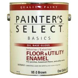 Floor & Utility Enamel, Light Gray, Oil-Base, 1-Gallon