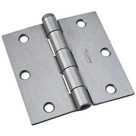 Plain Steel Removable-Pin Broad Hinge, 3.5-In.