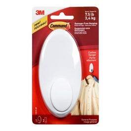 Command Clothes Hanger Hook, White