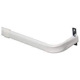 Curtain Rod, Heavy Duty, White, 84 to 120-In.