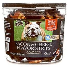 Dog Treats, Bacon Strips, 30-oz. Tub