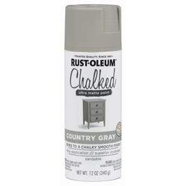 Chalked Spray Paint, Ultra Matte, Country Gray, 12-oz.