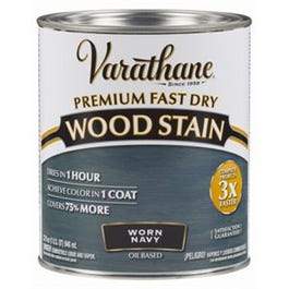 Fast Dry 1-Coat Interior Wood Stain, Oil-Based, Worn Navy, 1-Qt.