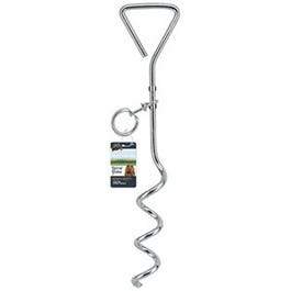 Pet Tie Out Stake, Corkscrew, 8mm x 16-In.
