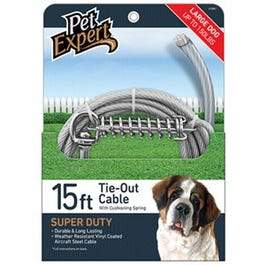 Dog Tie Out, Super Duty, 15-Ft.