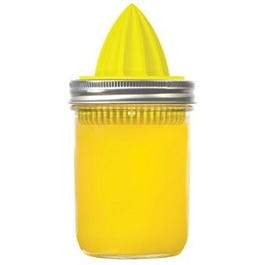 Juicer Lid For Wide Mouth Mason Jars, Yellow