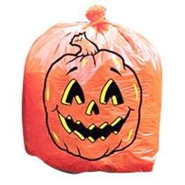 Halloween Pumpkin Lawn Bag, 36 x 48-In.