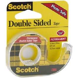 Double-Faced Transparent Tape, 1/2 x 250-In.