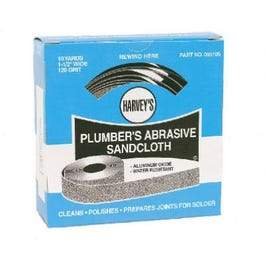 Plumber's Abrasive Cloth, 120-Grit, 1-1/2-In. x 10-Yds.