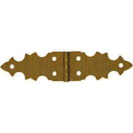 2-Pk., 5/8 x 2.75-In. Brass Decorative Hinges