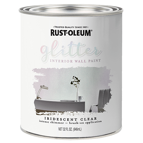 Rust-Oleum® Glitter Interior Wall Paint Iridescent Clear