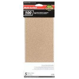 5-Pk., 1/2-Sheet 100-Grit Sandpaper