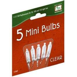 Mini Christmas Lights Replacement Bulb, For 50, 100 & 150-Light Sets, Clear, 2.5-Volt