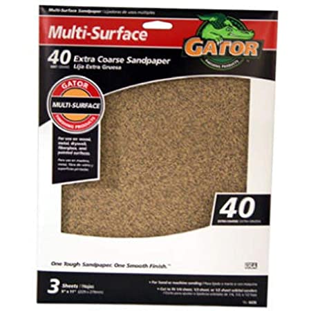 Gator's multi-purpose aluminum oxide sandpaper 40 Grit