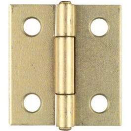 2-Pk., 1.5-In. Dull Brass Narrow Hinges