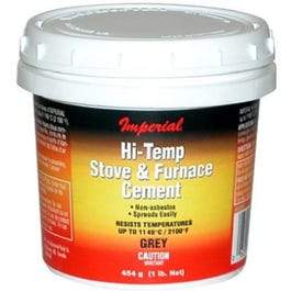 Hi-Temperature Stove/Furnace Cement, Gray, 8-oz.