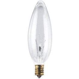 Decorative Chandelier Torpedo Light Bulb, Clear, 40-Watts, 120-Volt, 2-Pk.