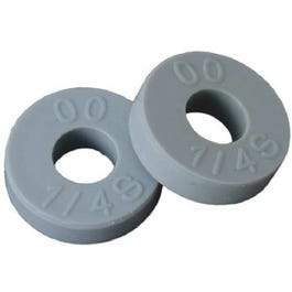 Faucet Washer, 00 Flat, Gray, 1/2-In. OD, 2-Pk.