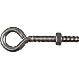 Eye Bolts, Stainless Steel, 1/4 x 3-In.