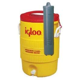 Commerical Water Cooler, Safety Yellow/Red Lid, 5-Gallons