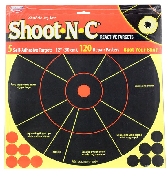 Birchwood Casey 34032 Shoot-N-C Handgun Trainer Self-Adhesive Paper 12