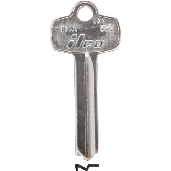 ILCO Best Nickel Plated Padlock Key, BE2 (10-Pack)
