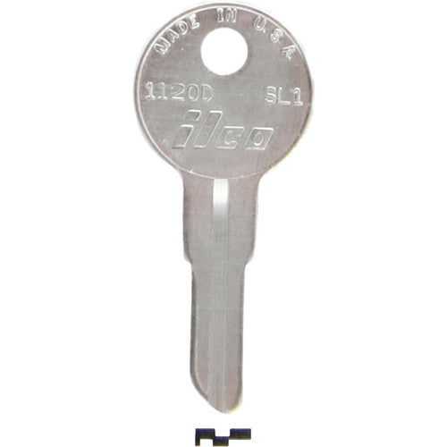 ILCO Slaymaker Nickel Plated Padlock Key, SL1 (10-Pack)