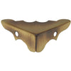 National Catalog V1854 9/16 In. x 1-1/4 In. Antique Brass Decorative Corner Protector (4-Count)