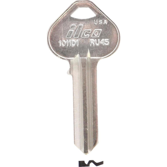 ILCO Russwin Nickel Plated File Cabinet Key, RU45 (10-Pack)