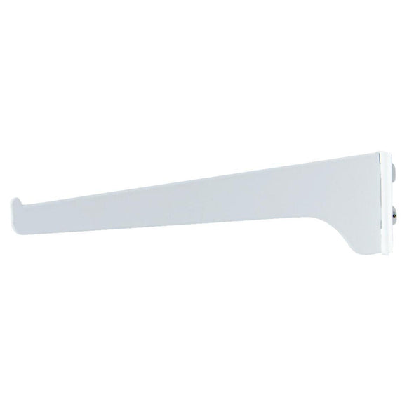 Knape & Vogt 180 Series 10 In. White Steel Regular-Duty Single-Slot Shelf Bracket