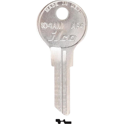 ILCO APS Nickel Plated File Cabinet Key, AP4 (10-Pack)