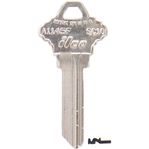 ILCO Schlage Nickel Plated House Key, SC10 (10-Pack)