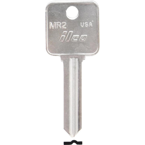 ILCO Rosseau Nickel Plated File Cabinet Key, MR2 (10-Pack)