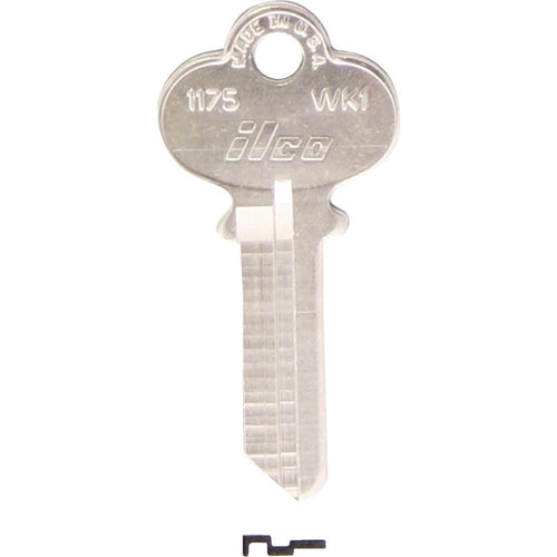 ILCO Weslock Nickel Plated House Key, WK1 (10-Pack)