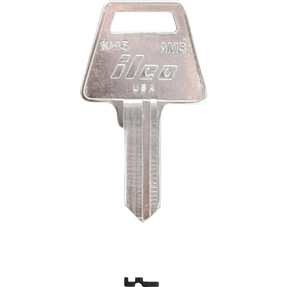 ILCO American Nickel Plated House Key, AM3 (10-Pack)