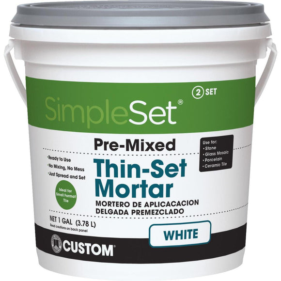Custom Building Products SimpleSet Gallon White Pre-Mixed Thin-Set Mortar