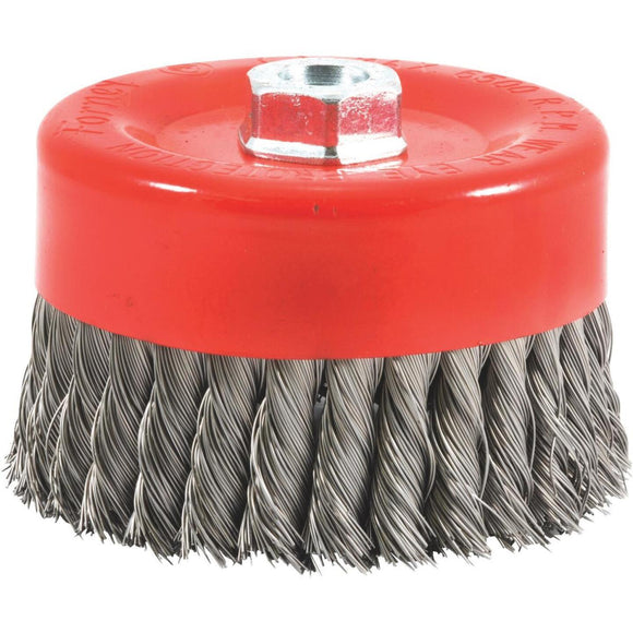 Forney 6 In. Knotted .020 In. Angle Grinder Wire Brush
