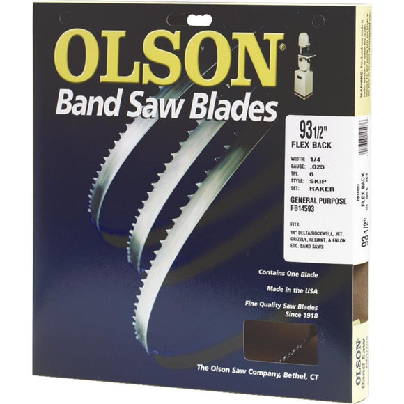 Olson 93-1/2 In. x 1/8 In. 14 TPI Regular Flex Back Band Saw Blade