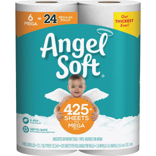 Angel Soft Toilet Paper (6 Mega Rolls)