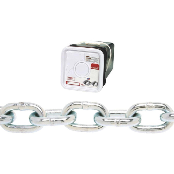 Campbell 1/4 In. 100 Ft. Zinc-Plated Low-Carbon Steel Coil Chain