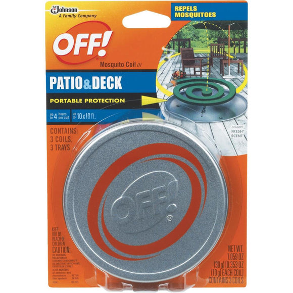 OFF! 4 Hr. Patio & Deck Mosquito Repellent Coil (3-Pack)