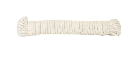 Wellington Natural Braided Cotton Clothesline Rope (7/32 in. D X 200 ft. L - Medium Load)